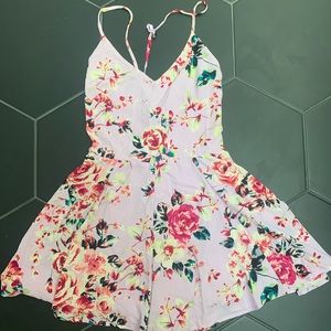 Express Lavender Floral Romper Jumpsuit Playsuit